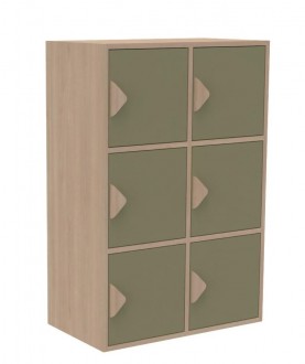 meuble 6 casiers avec portes vertical K'briol